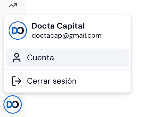 Placeholder: navegación Account > API